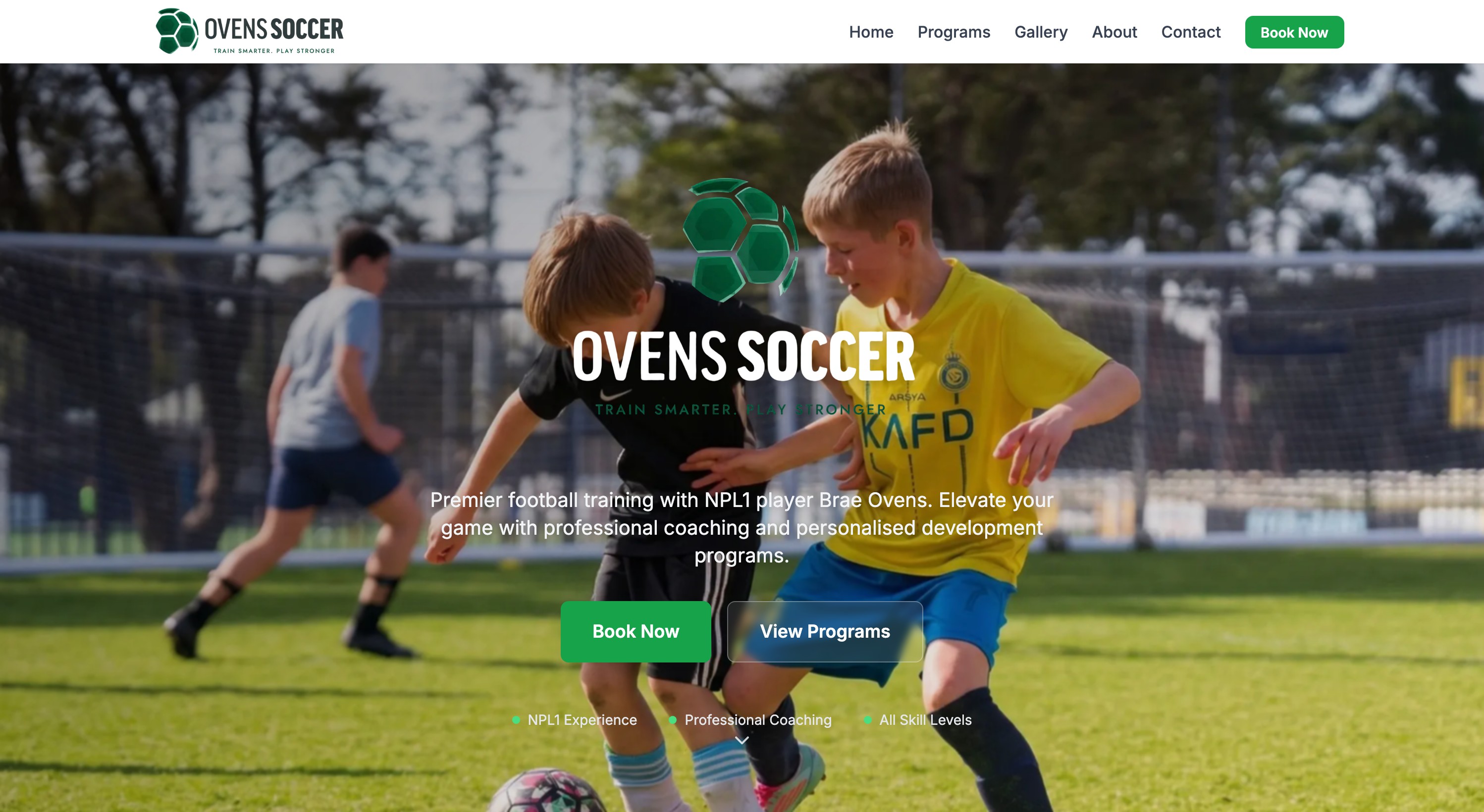 Ovens Soccer — New Build website by Woods Websites