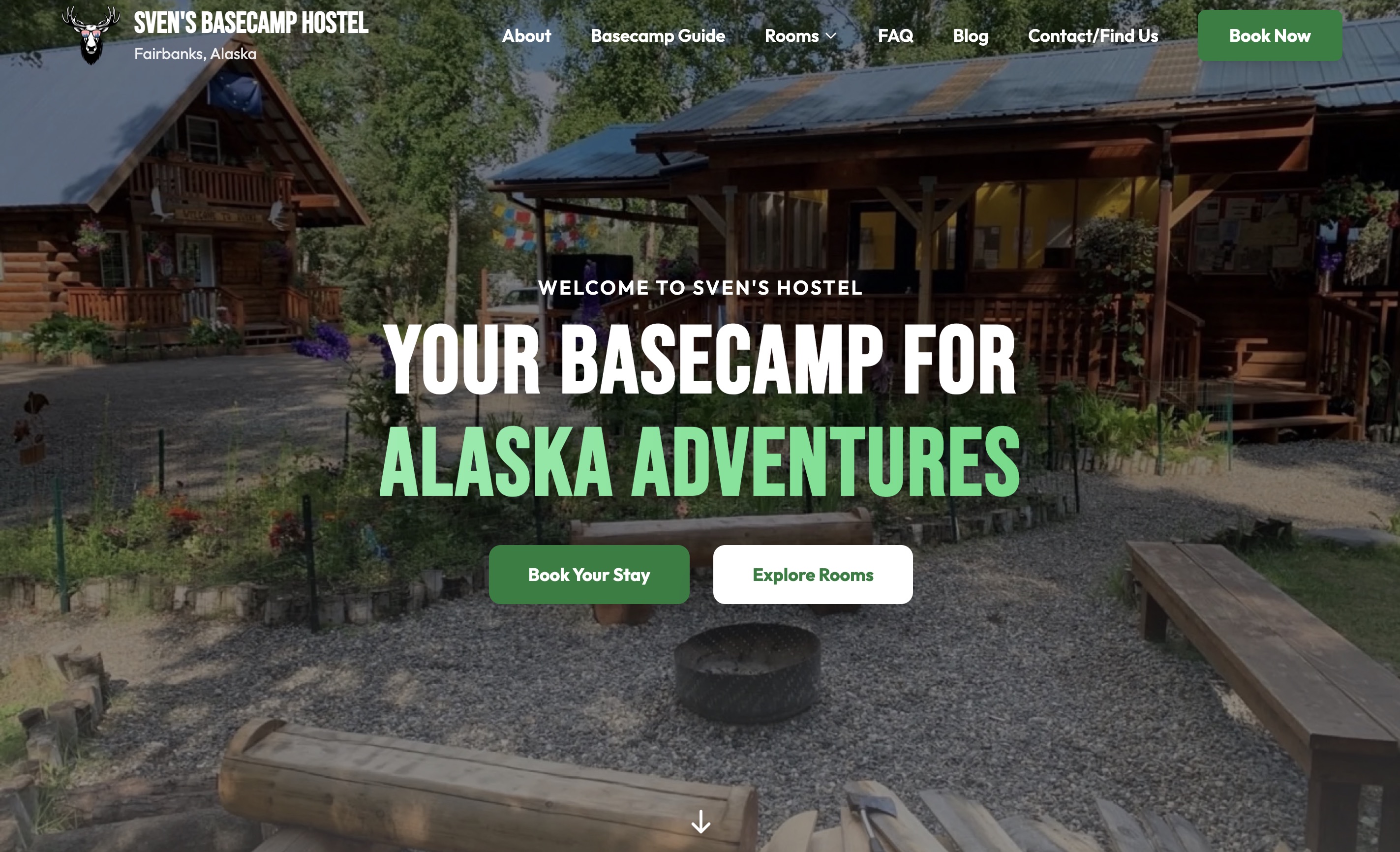 Sven's Basecamp Hostel — Redesign + Integration website by Woods Websites