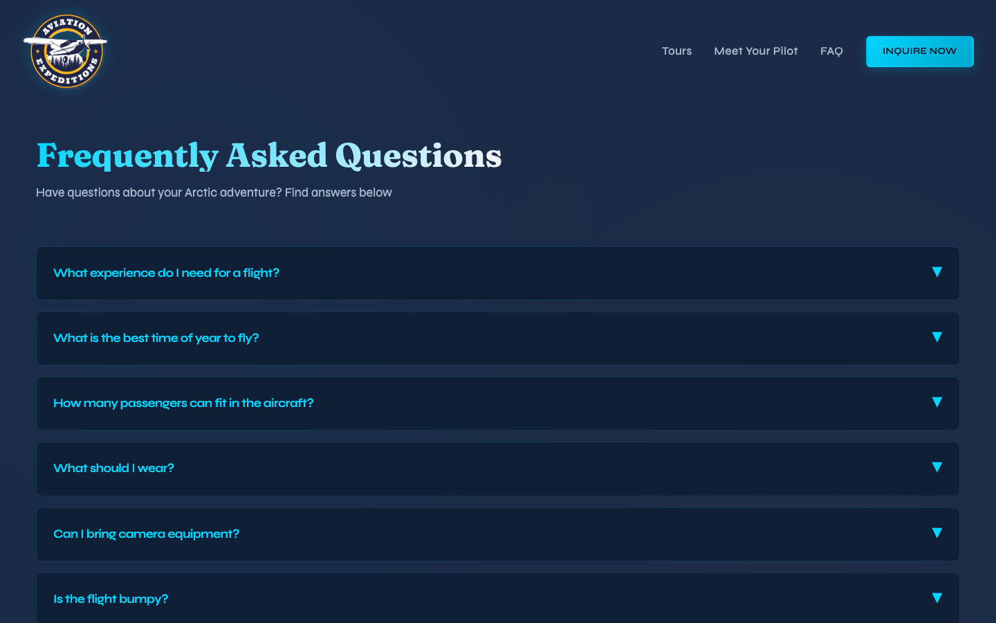 FAQ — answering common questions before enquiry