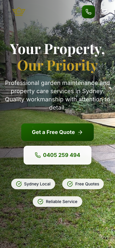 Mobile homepage